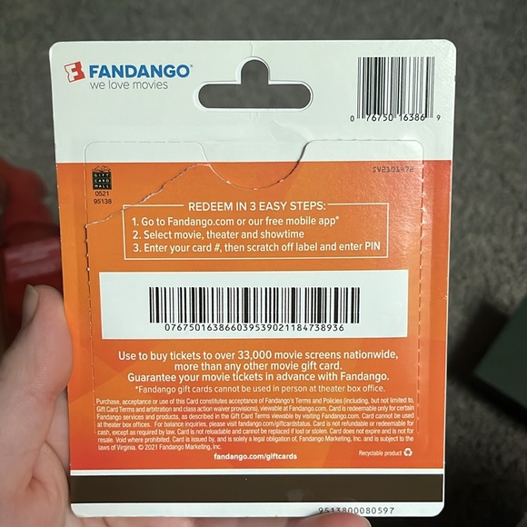 NEW $15 Fandango Gift Cards - Picture 2 of 2